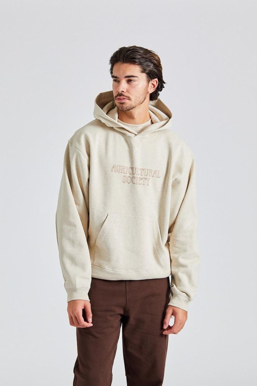 Herre Holzweiler Gensere | M Tide Society Hoodie Sand Mix