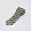 Herre Amanda Christensen Slips Og Sloyfer | Silk Tie Olive Stripe