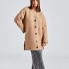 Dame Holzweiler Cardigans | Passage Fluffy Knit Cardigan Beige