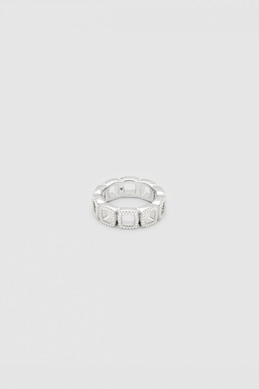 Dame Tom Wood Jewelry | Cushion Band Open Zirconia Silver