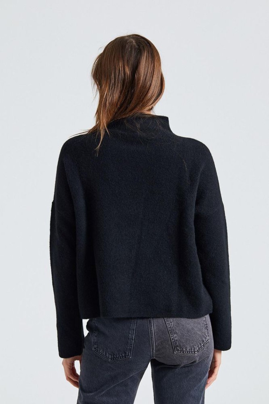 Dame Filippa K Gensere | Mika Yak Funnelneck Sweater Black