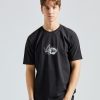 Herre Stüssy T-Skjorter | Mosaic Dragon Pig. Dyed Tee Black