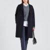 Dame Harris Wharf London Kaper | Women Dropped Shoulder D.B. Coat Pressed Wool Black