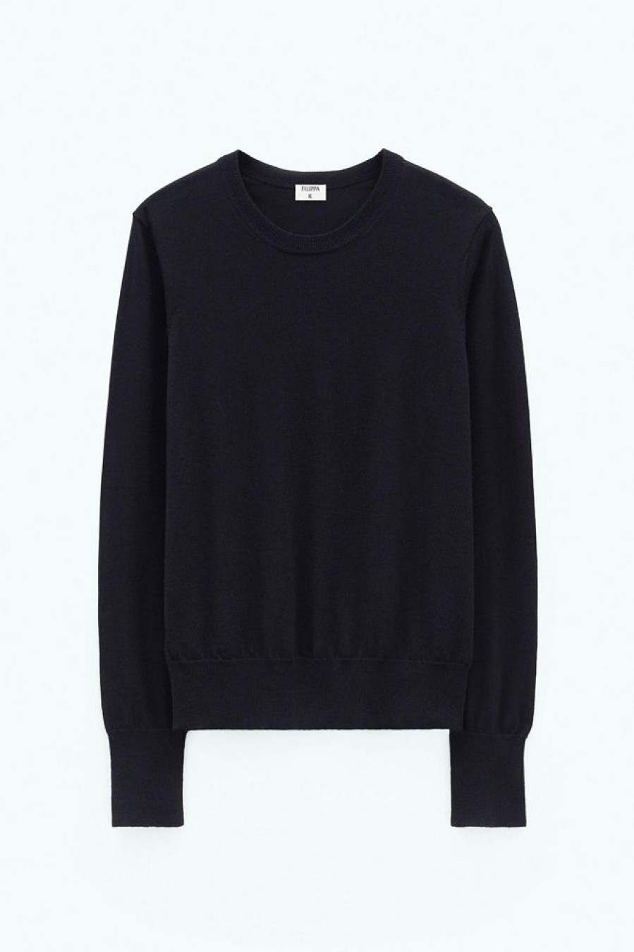 Dame Filippa K Gensere | Merino R-Neck Sweater Black