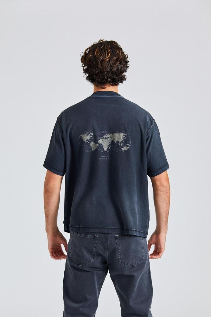 Herre Holzweiler T-Skjorter | Live Oceanic Tee Dk Grey