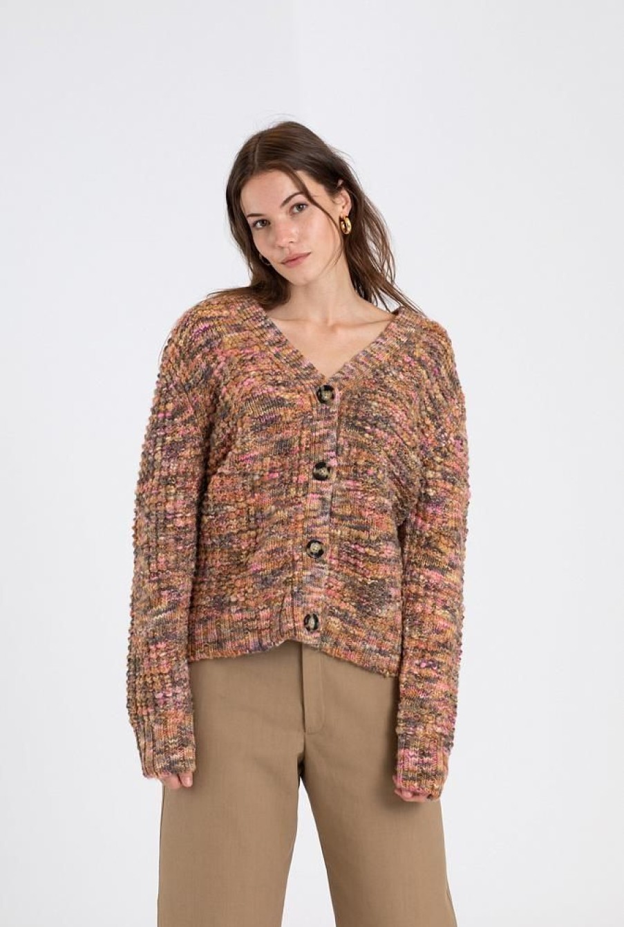 Dame Acne Studios Cardigans | Fn-Wn-Knit000486 Pink/Multi