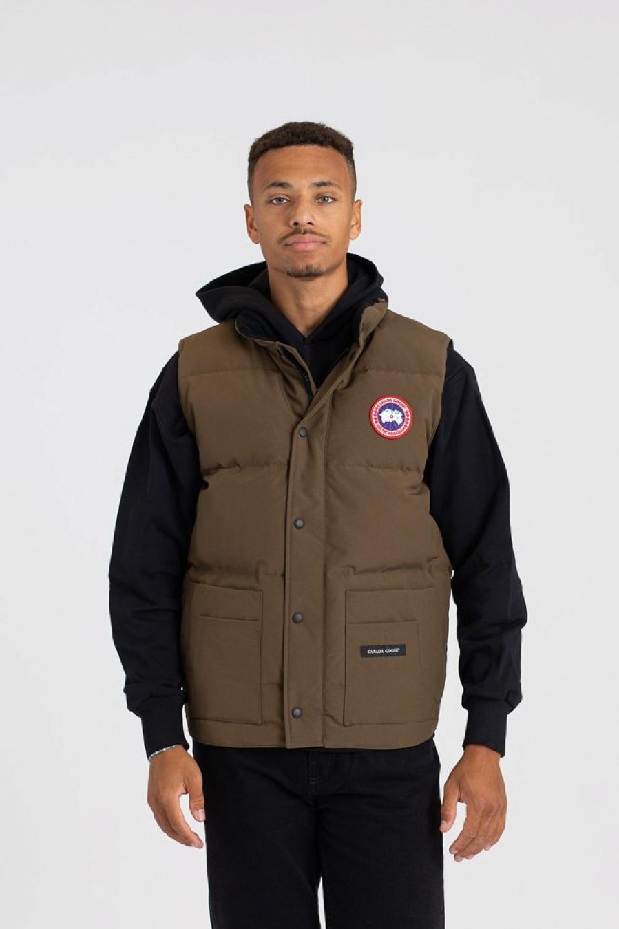 Herre Canada Goose Vester | Freestyle Crew Vest Military Green