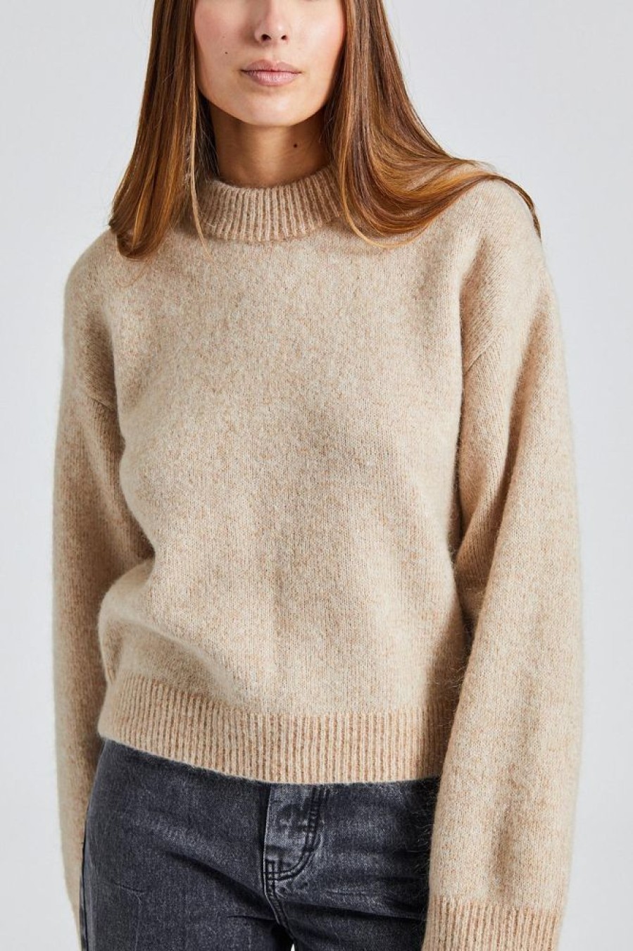 Dame Holzweiler Gensere | Tine Knit Crew Neck Sand Mix