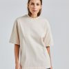 Dame Acne Studios T-Skjorter | Crew Neck T-Shirt Fn-Ux-Tshi000018 Soft Pink