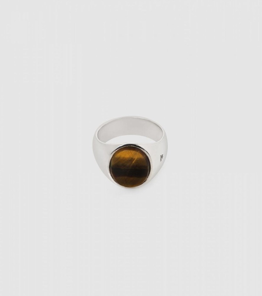 Herre Tom Wood Jewelry | Oval Tiger Eye