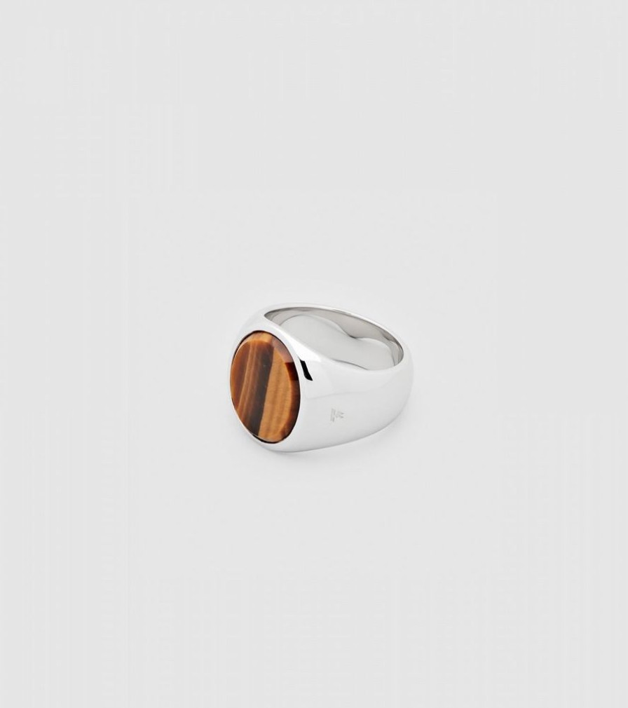 Herre Tom Wood Jewelry | Oval Tiger Eye