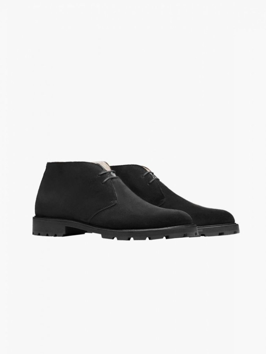 Herre Fliteless Vintersko | Suede Chucka Black