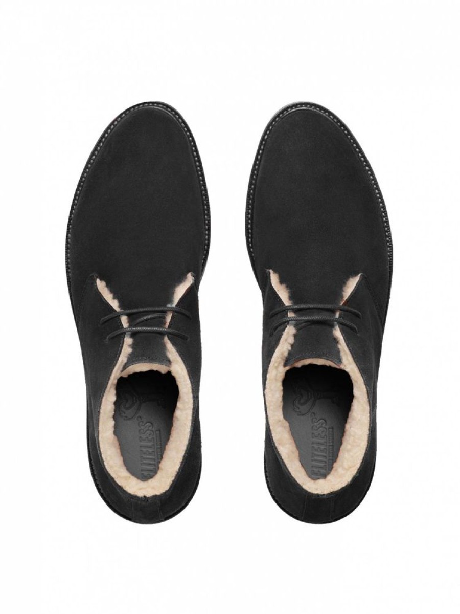 Herre Fliteless Vintersko | Suede Chucka Black