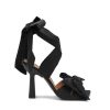 Dame Ganni Pumps | Soft Bow High Heel Sandal Black