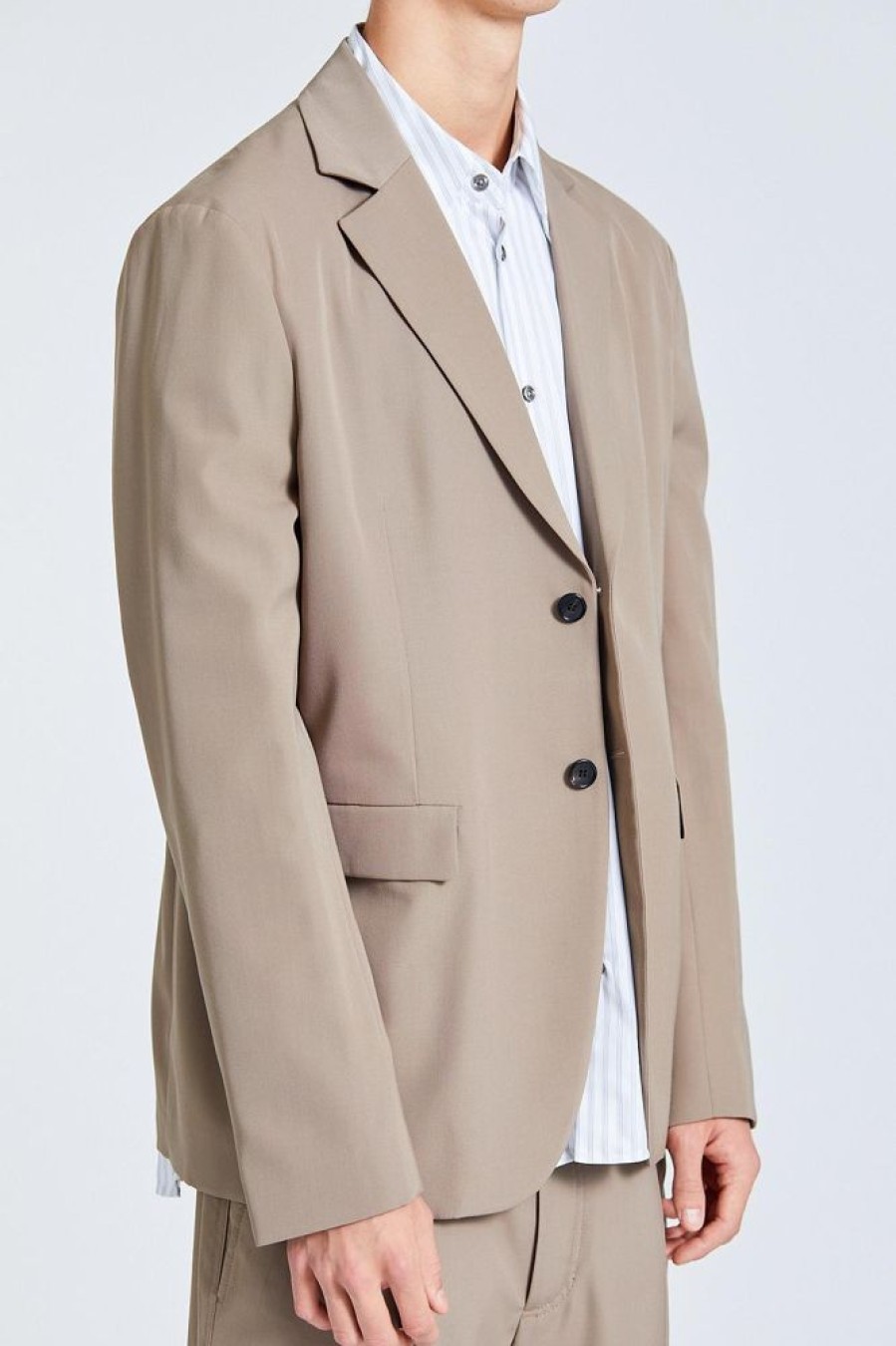 Herre Acne Studios Blazere | Regular Fit Suit Jacket Mud Grey Fn-Mn-Suit000342