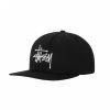 Herre Stüssy Capser | Basic Strapback Cap Black