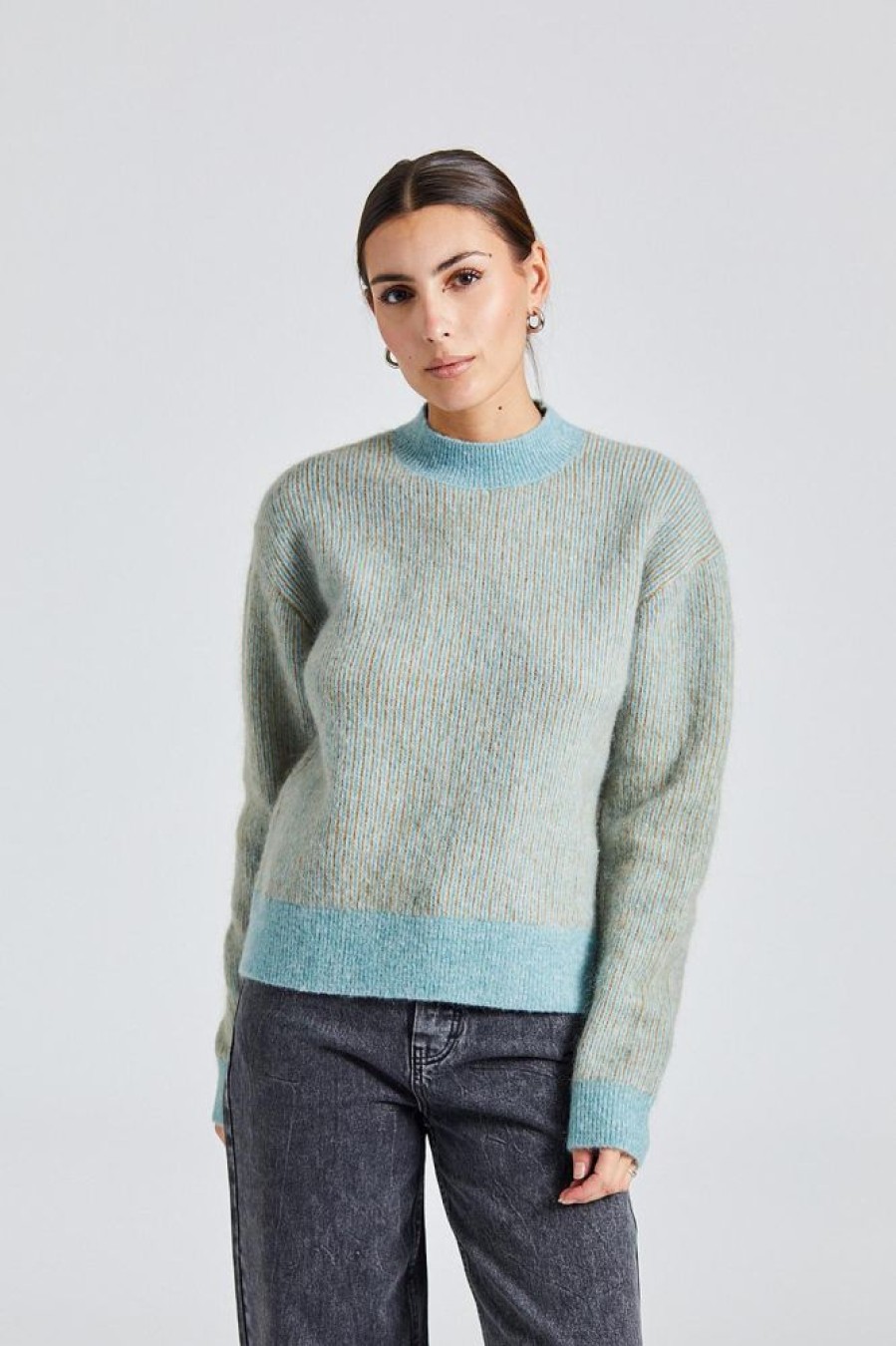 Dame Holzweiler Gensere | Anja Stripe Sweater Blue