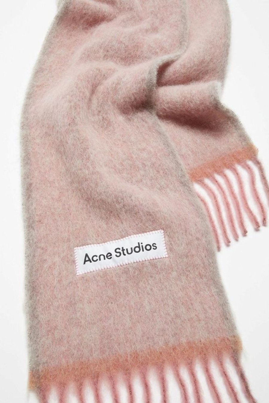 Dame Acne Studios Skjerf | Mohair Wool Fringe Scarf Dusty Pink Fn-Ux-Scar000328