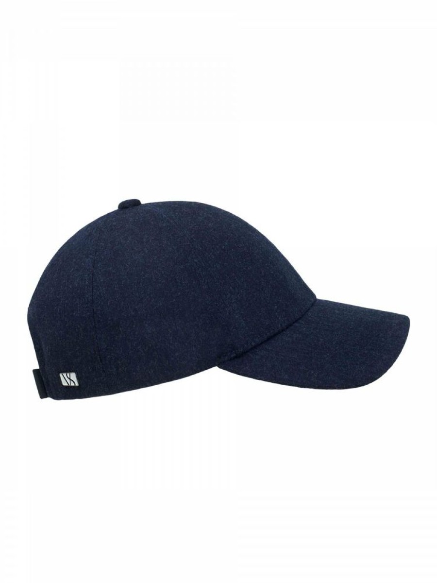 Herre Varsity Headwear Capser | Dark Navy Wool