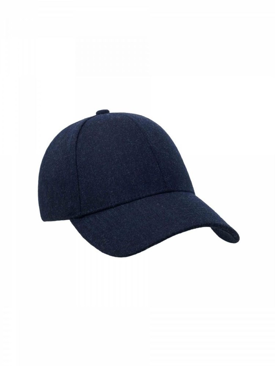 Herre Varsity Headwear Capser | Dark Navy Wool