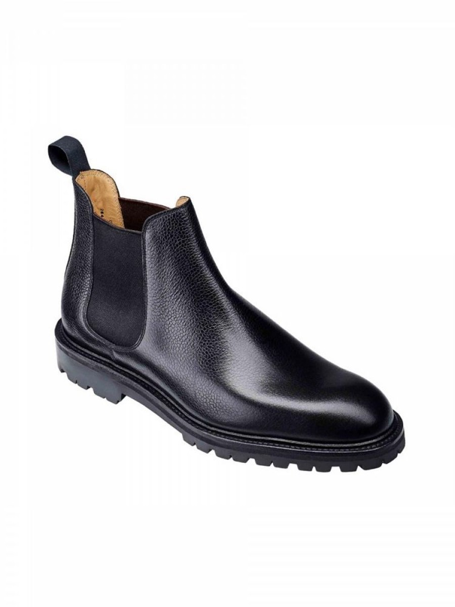 Herre Crockett & Jones Boots | Chelsea Xi Black Grain