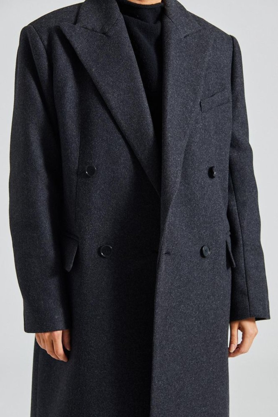 Dame Filippa K Kaper | Tailored Coat Anthracite Mel