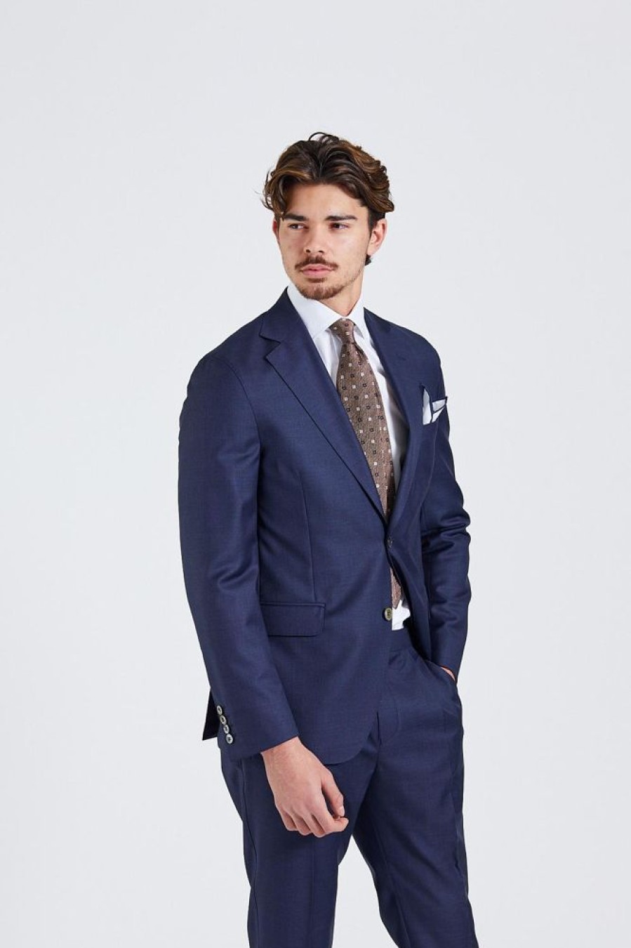 Herre Onesto Dresser | N.Siena Prato Suit Blue Melange