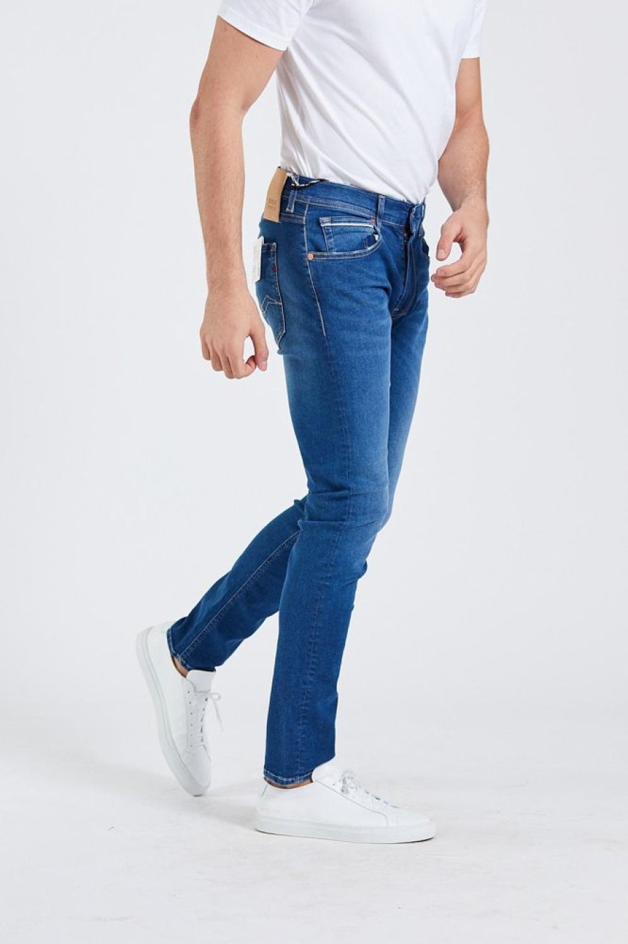 Herre Replay Jeans | Grover Hyperflex Re-Used Dk Blue