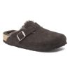 Herre Birkenstock Tofler | Boston Shearling Suede Leather Mocha