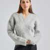 Dame Toteme Gensere | Petite Alpaca-Blend Knit Light Grey Melange