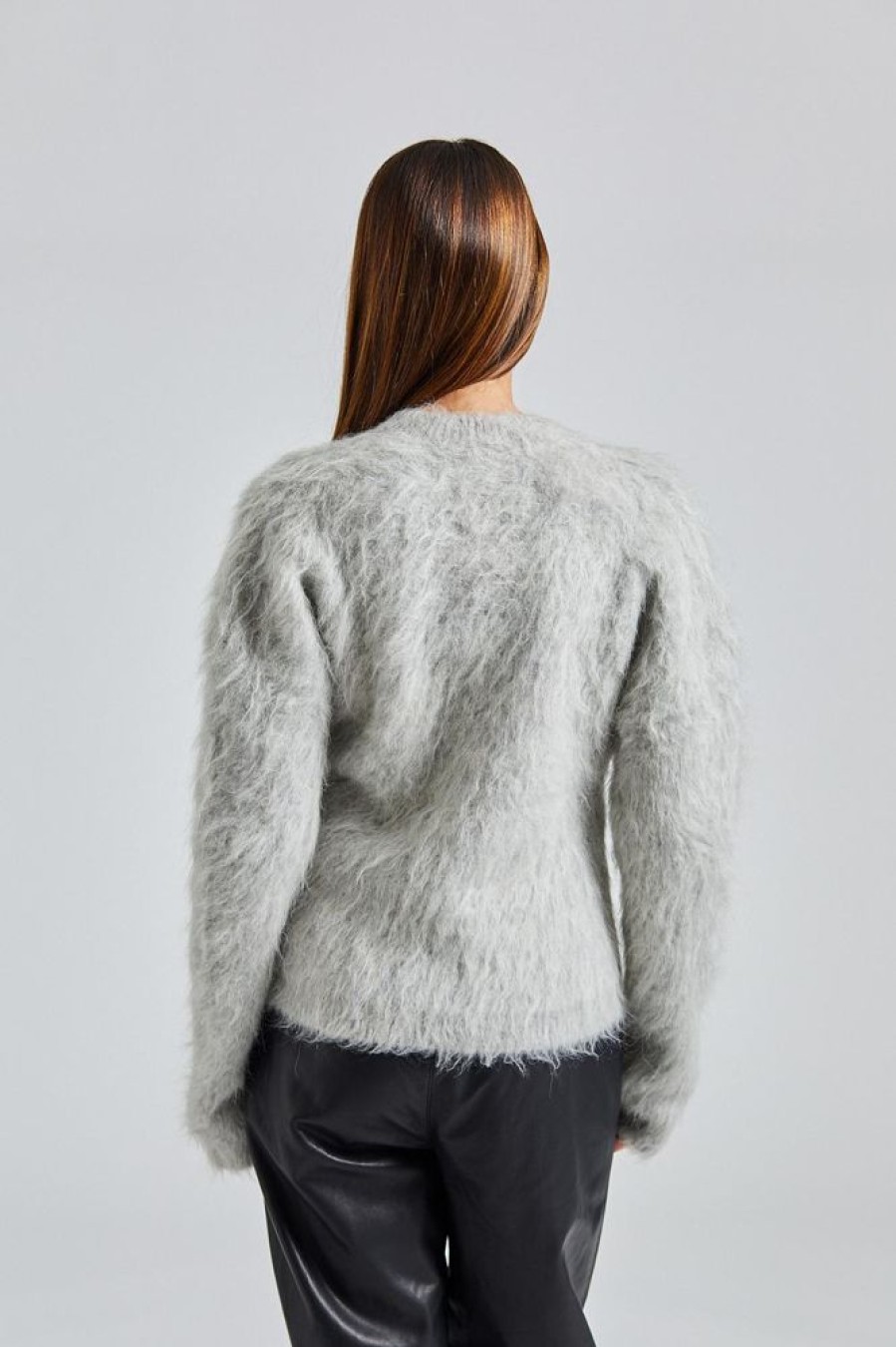 Dame Toteme Gensere | Petite Alpaca-Blend Knit Light Grey Melange