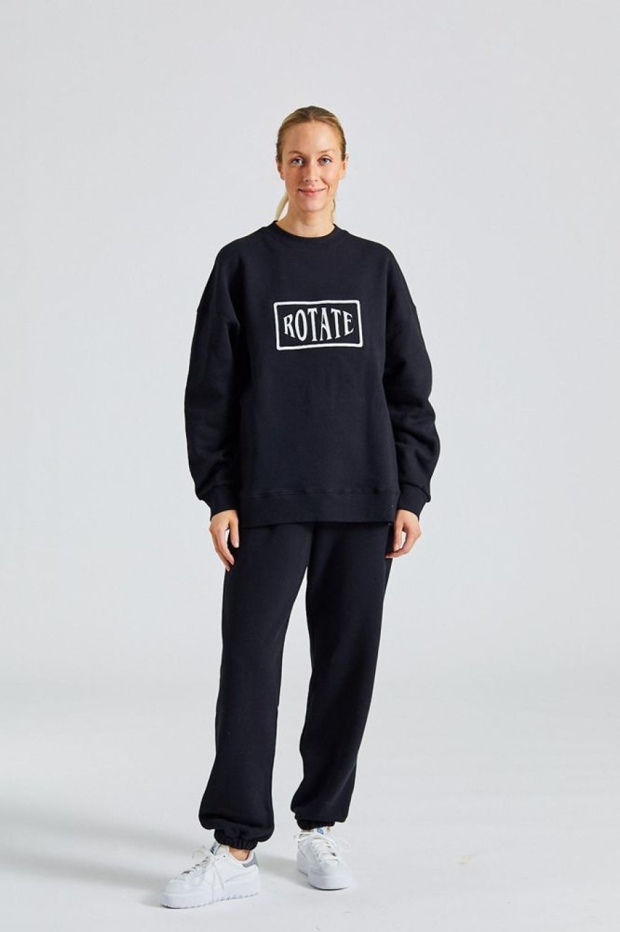 Dame ROTATE Birger Christensen Bukser | Sweatpants With Logo Black