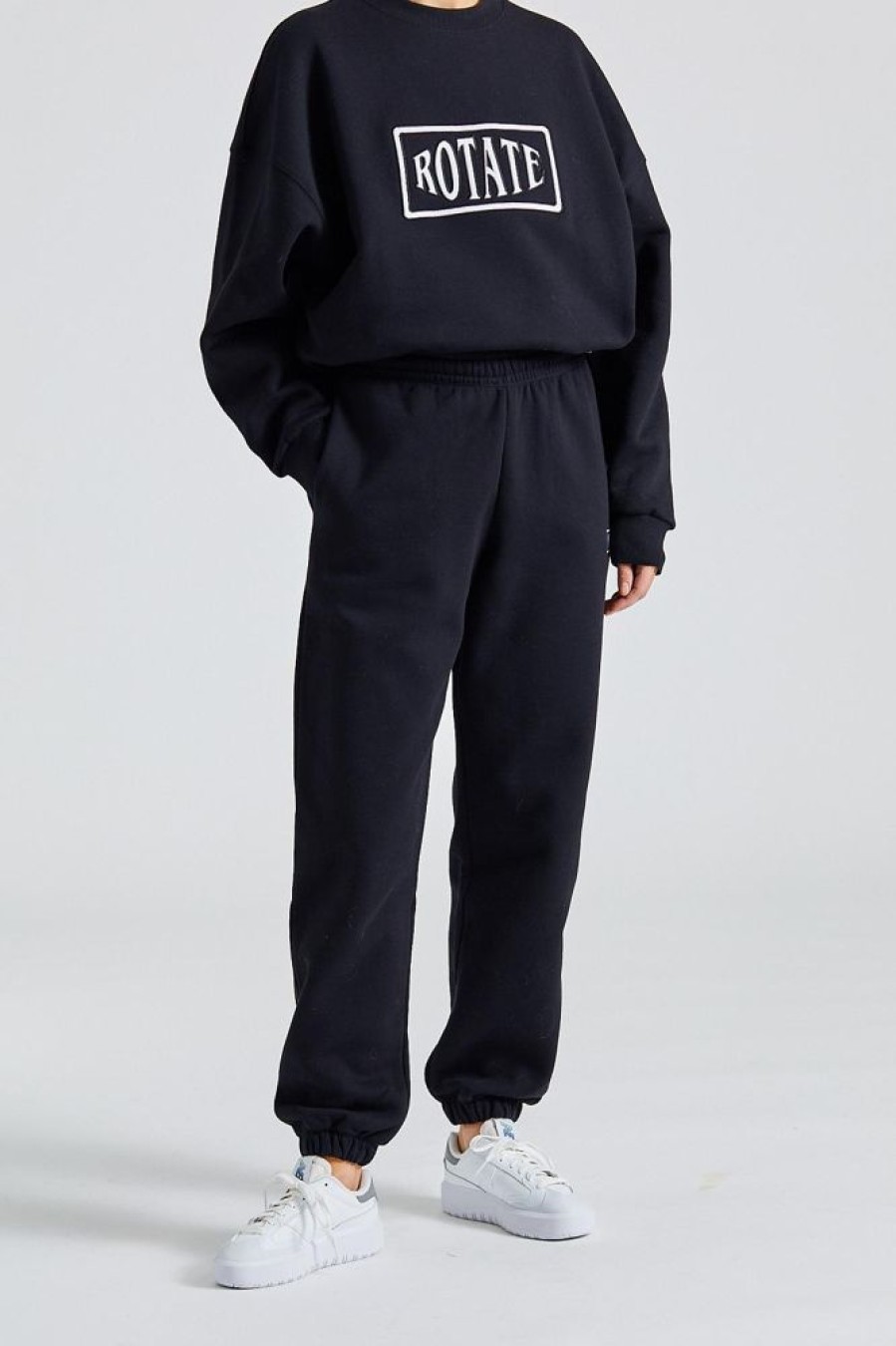 Dame ROTATE Birger Christensen Bukser | Sweatpants With Logo Black