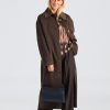 Dame Toteme Kaper | Double Wool Car Coat Chocolate Mel