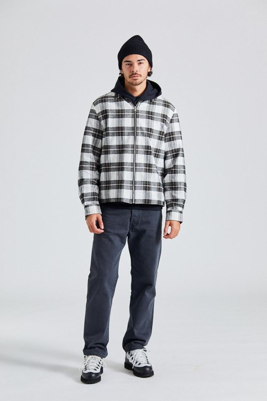 Herre Holzweiler Jakker | Elja Zip Check Shirt White Mix