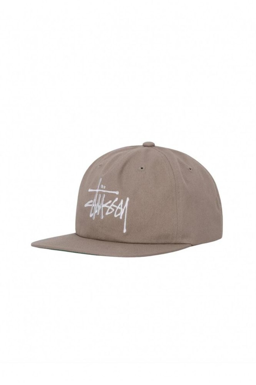 Herre Stüssy Capser | Basic Strapback Cap Khaki