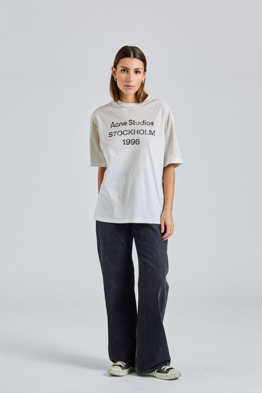 Dame Acne Studios Bukser | Acne Studios Loose Fit Jeans Vintage Black 2021F