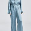 Dame Holzweiler Bukser | Luka Satin Trousers Blue