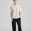 Herre Acne Studios Skjorter | Short Sleeve Button-Up Shirt White Fn-Mn-Shir000742