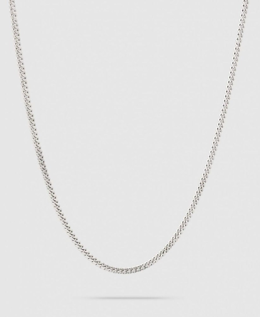 Herre Tom Wood Jewelry | Curb Chain Medium 20,5 Inch Silver