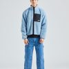 Herre Stüssy Jakker | Sherpa Reversible Jacket Light Denim