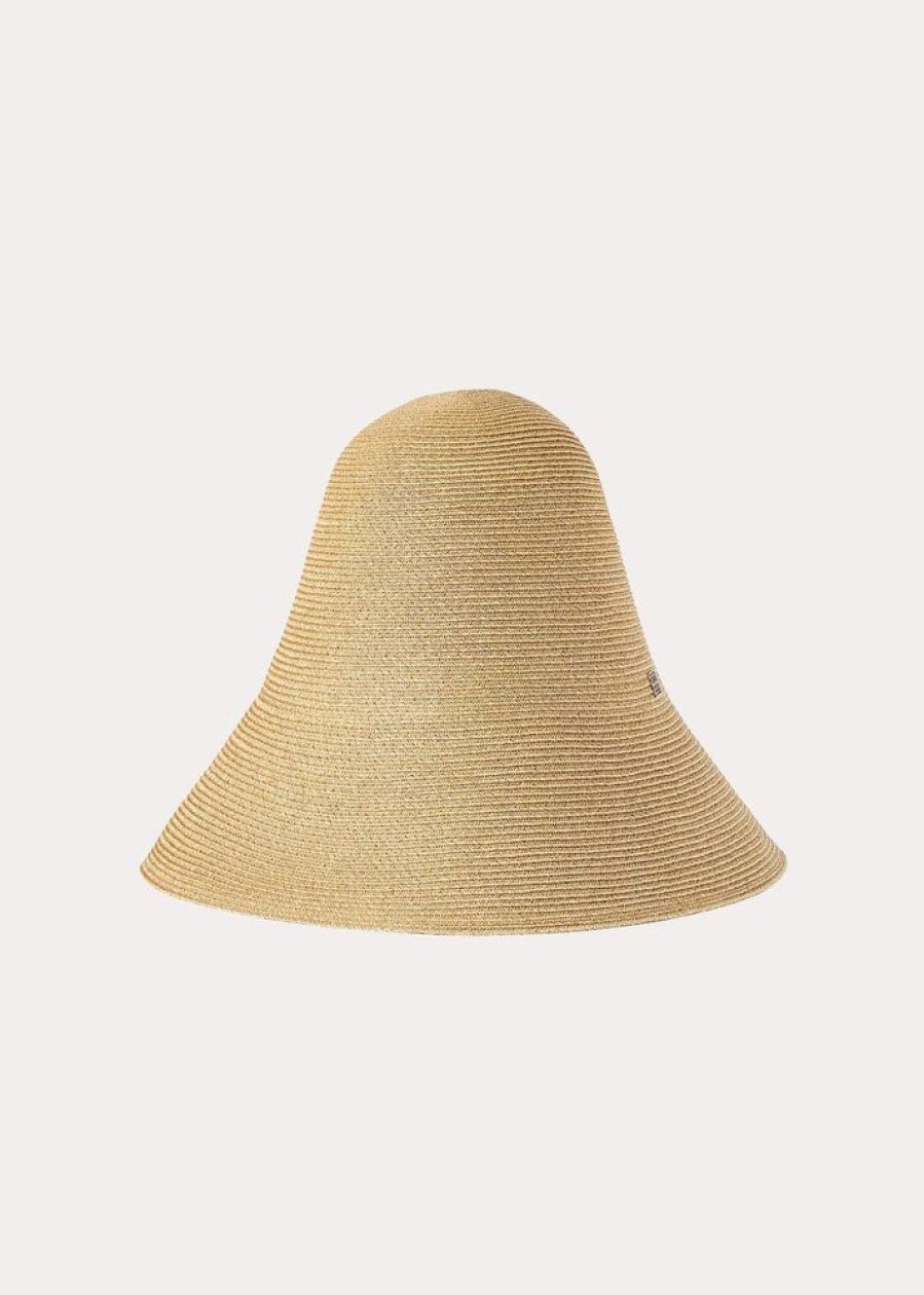 Dame Toteme Capser Og Hatter | Woven Paper Straw Hat Creme