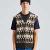 Herre Norse Projects Vester | Melvin Merino Fair Isle Jaquard Vest Ivy Green