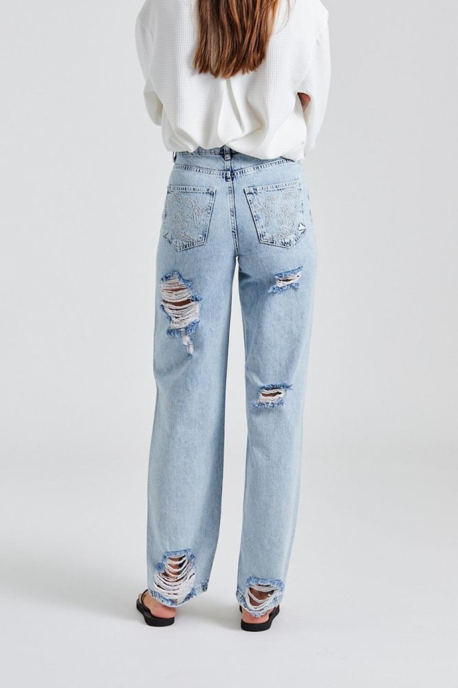 Dame Holzweiler Jeans | W Neptune Hanger Jeans Lt Blue