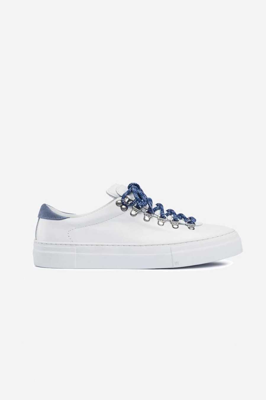 Herre Diemme Sneakers | Marostica Low White Nappa/Blue Sky Suede