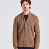 Herre SUNSPEL Cardigans | Plaited Shawl Cardigan Cedar