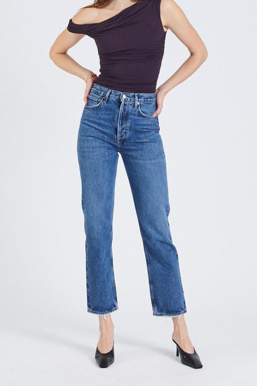 Dame AGOLDE Jeans | 90'S Pinch Waist H/R Straight In Range