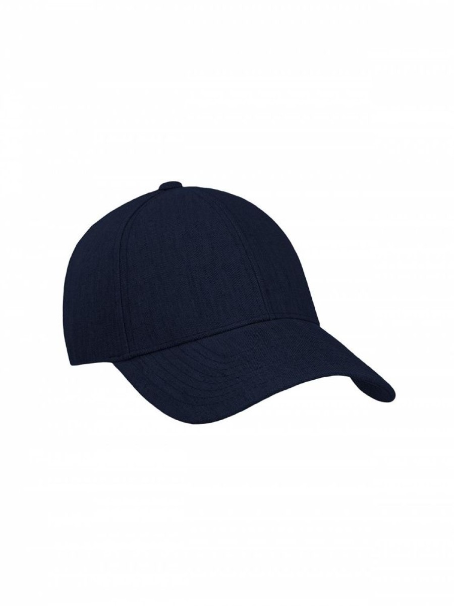 Herre Varsity Headwear Capser | Deep Sea Navy Linen