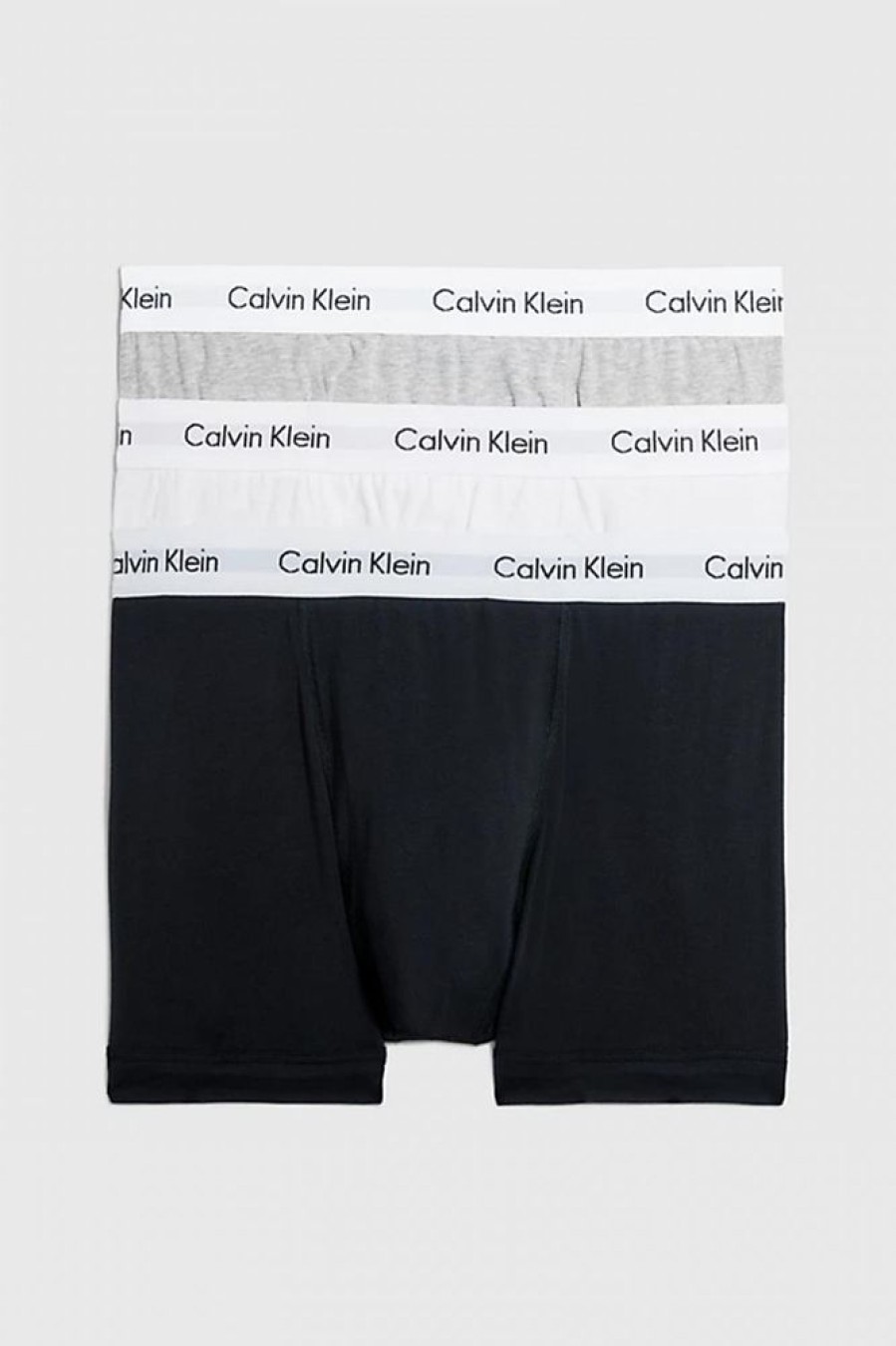 Herre Calvin Klein Sokker Og Undertoy | 3P Trunk Black/White/Grey Heather