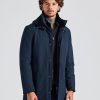 Herre Oscar Jacobson Jakker | Wynter Padded Jacket Navy